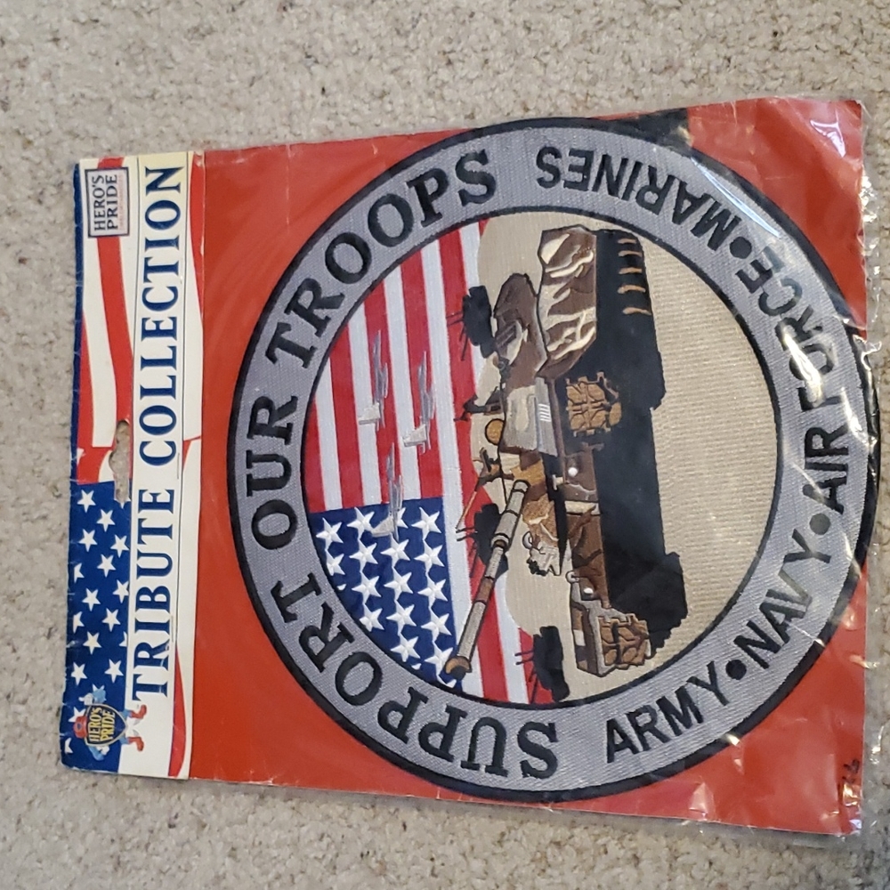 Hero's Pride Large Round Support Our Troops Military Embroidered Emblem
